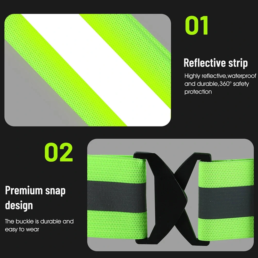 (image for) WEST BIKING Night Cycling Clothing 4 LED Beads Type-C Rechargeable Adjustment Running Light Reflective Sports Vest for Safe Warning Riding